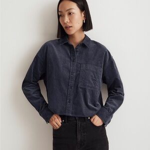 Madewell oversized corduroy button up shirt